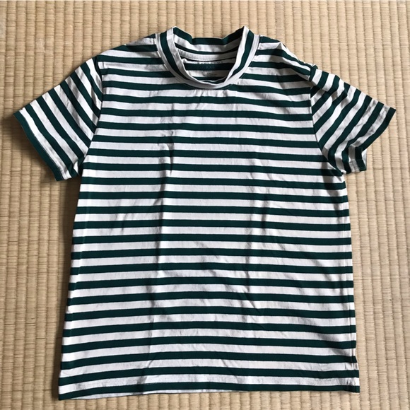 Tradlands striped short sleeve mock neck shirt - XXS - Picture 3 of 8